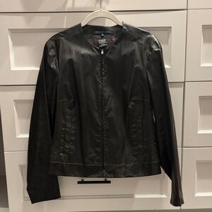 French Connection Dark Brown Pleather Jacket